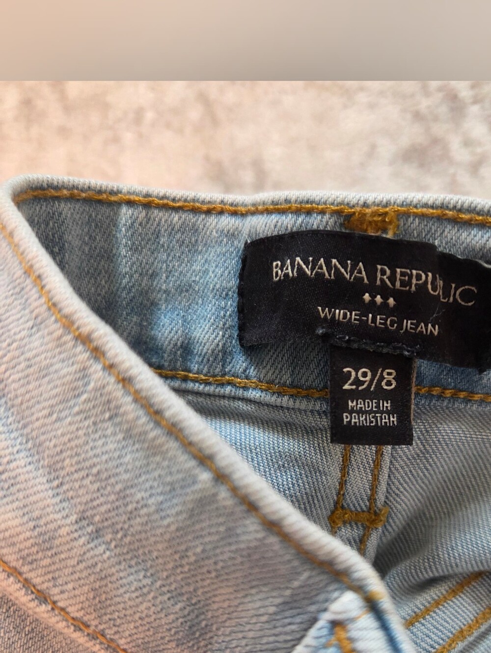 Banana Republic High-rise Wide-leg jeans Size 29/ 8 raw hem Like New - Picture 3 of 5